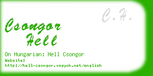 csongor hell business card